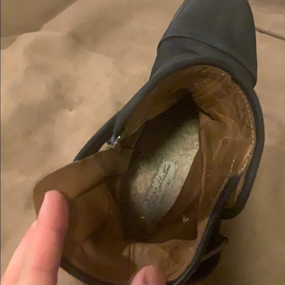 Gorgeous Italian Leather Navy Blue Ugg Moto Boots - Picture 6 of 13